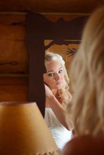 Bride preparing for wedding day