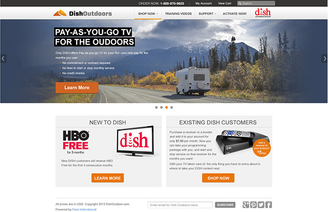 DishOutdoors Mockup - homepage Pay-as-you-go TV slide
